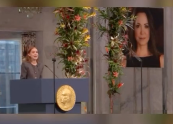 Hija de María Corina Machado recibió el Nobel de la Paz en su nombre